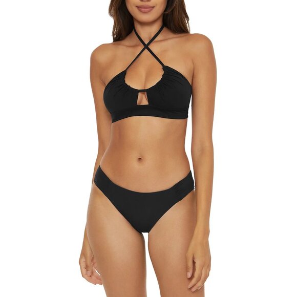 BECCA® by Rebecca Virtue Color Code Multiway Bikini Top in Black | Size Small/S - Picture 1 of 5